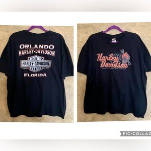 Harley Davidson Orlando Florida 2013 Double-sided Graphic Tee